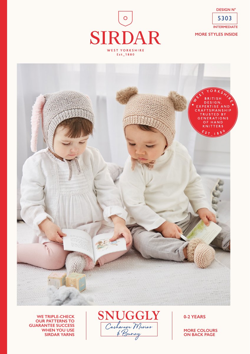Sirdar 5303 Baby's & Child's Hat in Cash Merino & Bunny pattern cover