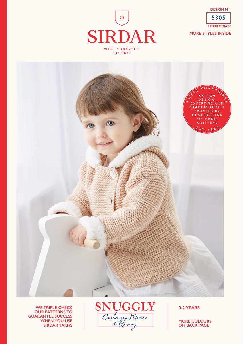 Sirdar 5305 Baby's & Child's Jacket in Cash Merino & Bunny pattern cover