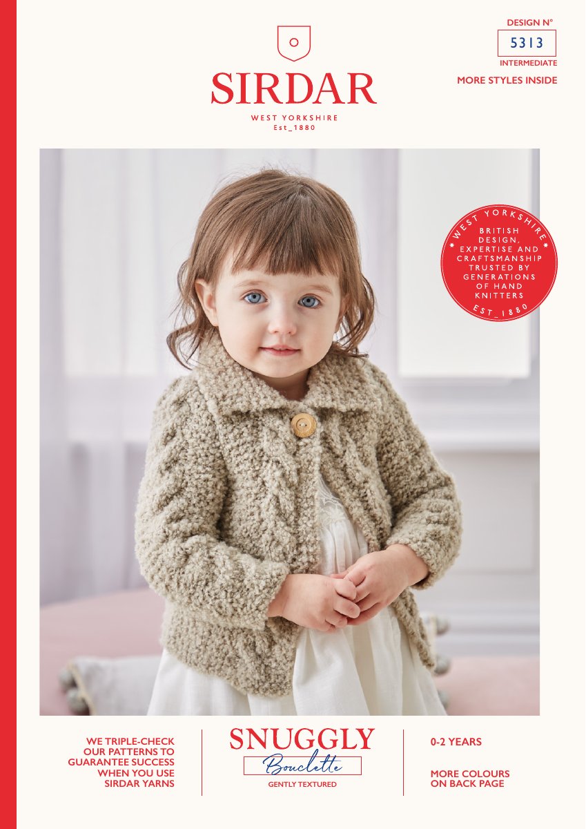 Sirdar 5313 Baby's & Child's Cardigan in Snuggly Bouclette pattern cover