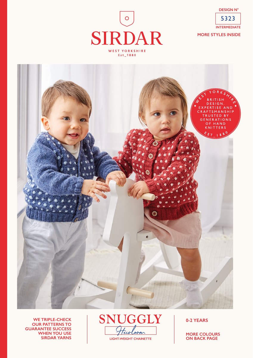 Sirdar 5323 Baby's & Child's Cardigan in Snuggly Heirloom pattern cover