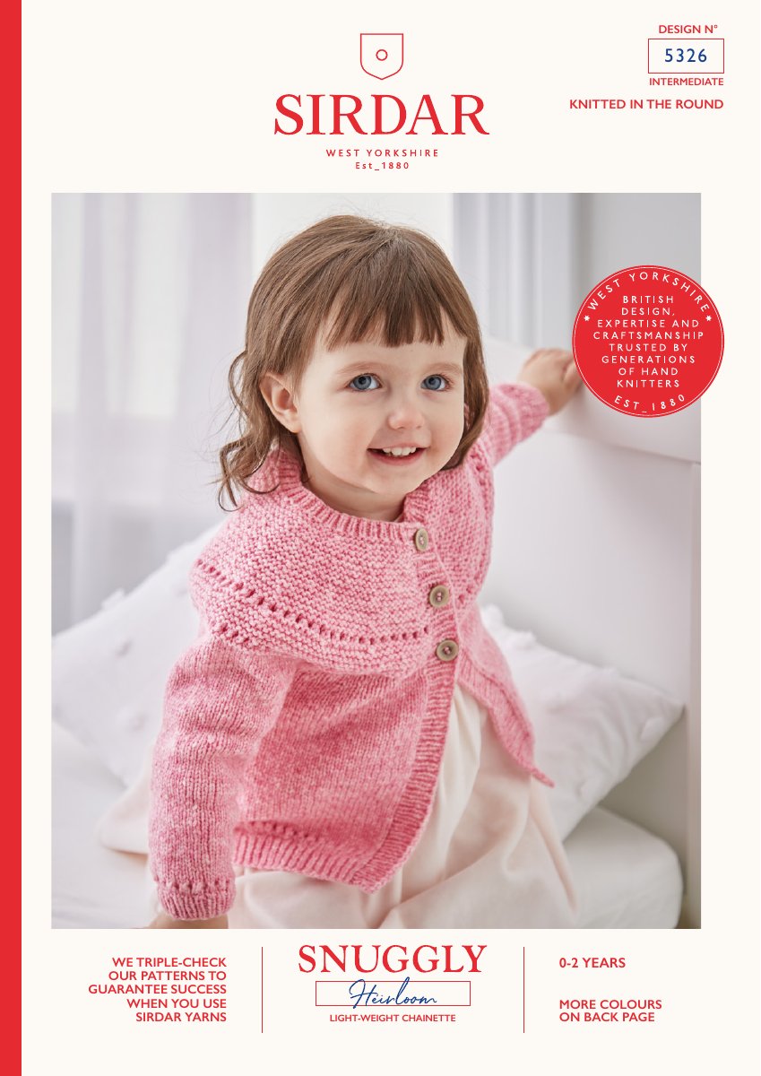 Sirdar 5326 Baby's & Child's Cardigan in Snuggly Heirloom pattern cover