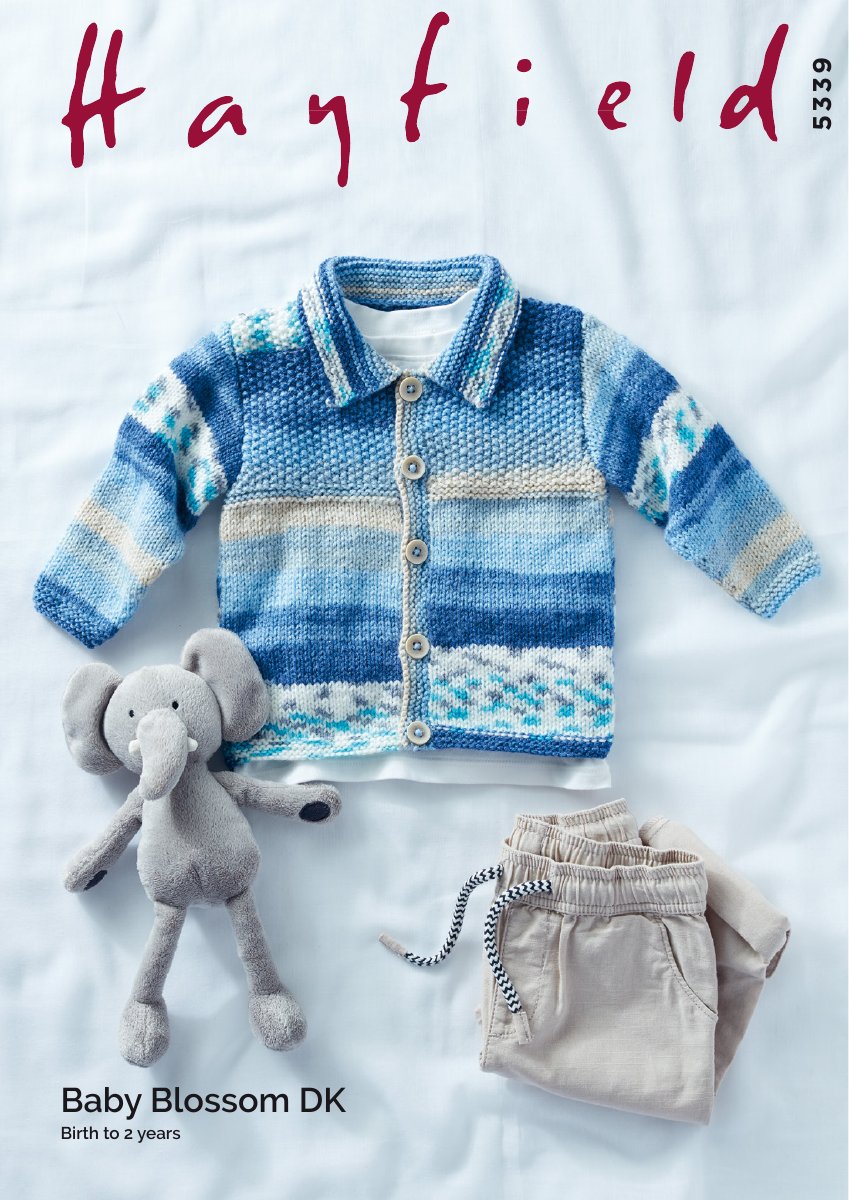 Hayfield 5339 Jacket in Baby Blossom DK pattern cover