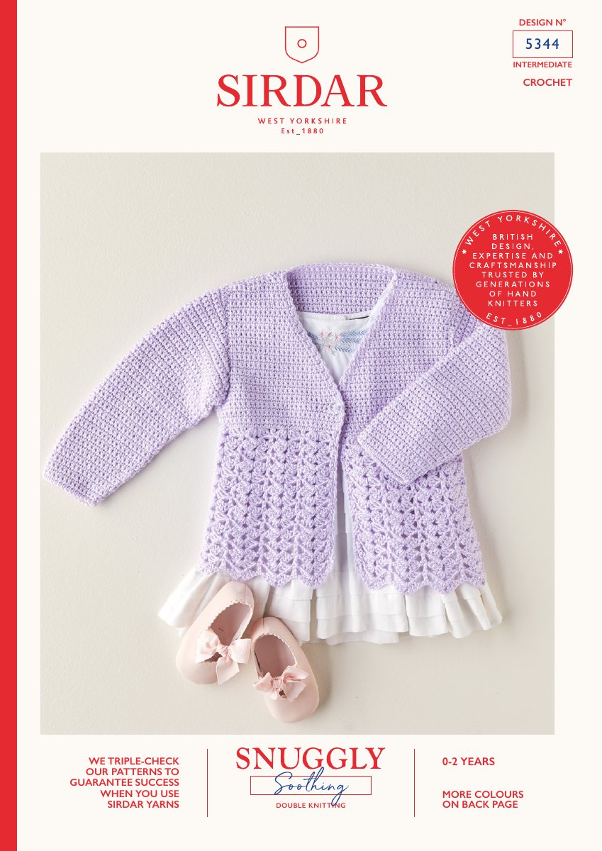 Sirdar 5344 Baby's & Child's Pattern in Snuggly Soothing DK pattern cover