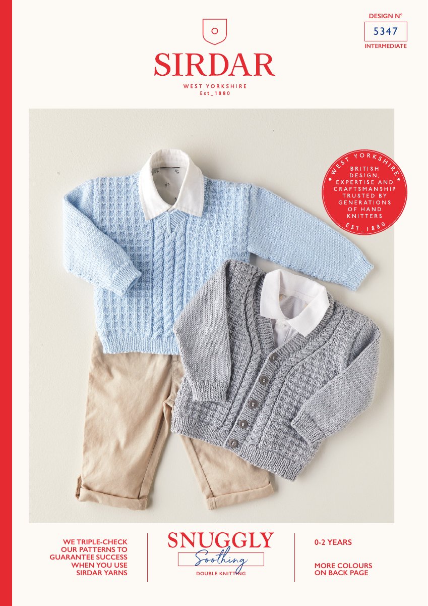 Sirdar 5347 Baby's & Child's Pattern in Snuggly Soothing DK pattern cover
