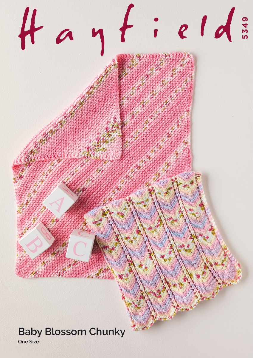 Hayfield 5349 Blanket in Baby Blossom Chunky pattern cover