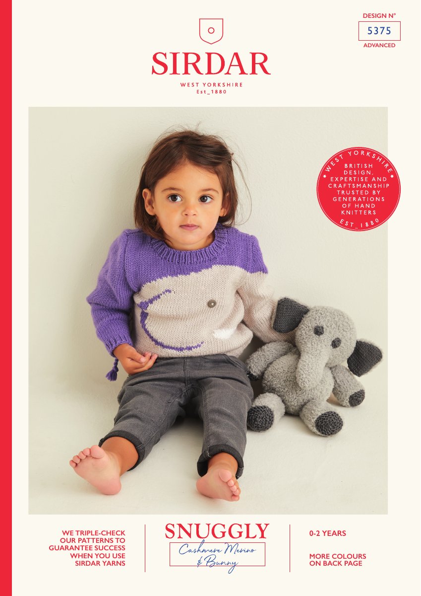 Sirdar 5375 Baby's & Child's Sweater in Cashmere Merino & Bunny pattern cover