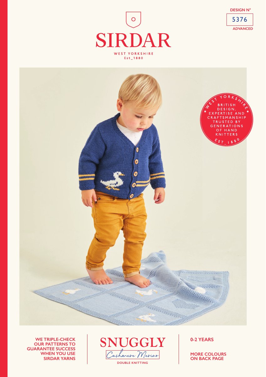 Sirdar 5376 Baby's & Child's Cardigan in Snuggly Cashmere Merino DK pattern cover