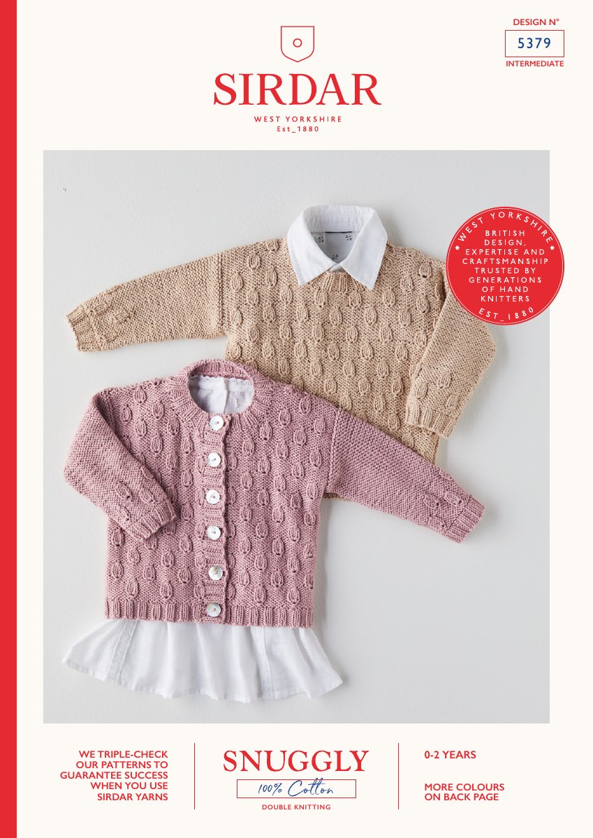 Sirdar 5379 Baby's & Child's Pattern in Snuggly 100% Cotton DK pattern cover