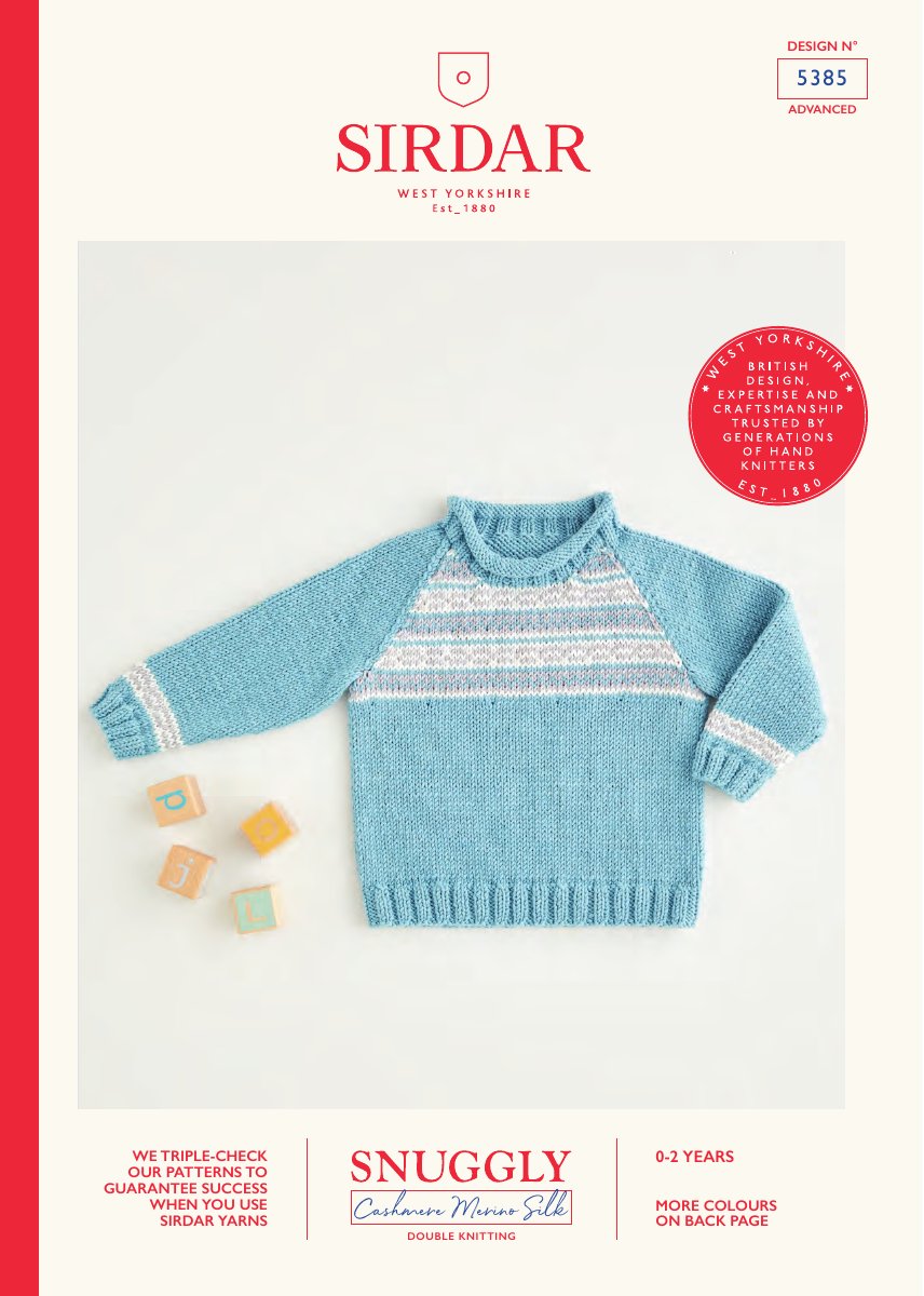 Sirdar 5385 Baby's & Child's Pattern in Snuggly Cashmere Merino Silk DK pattern cover