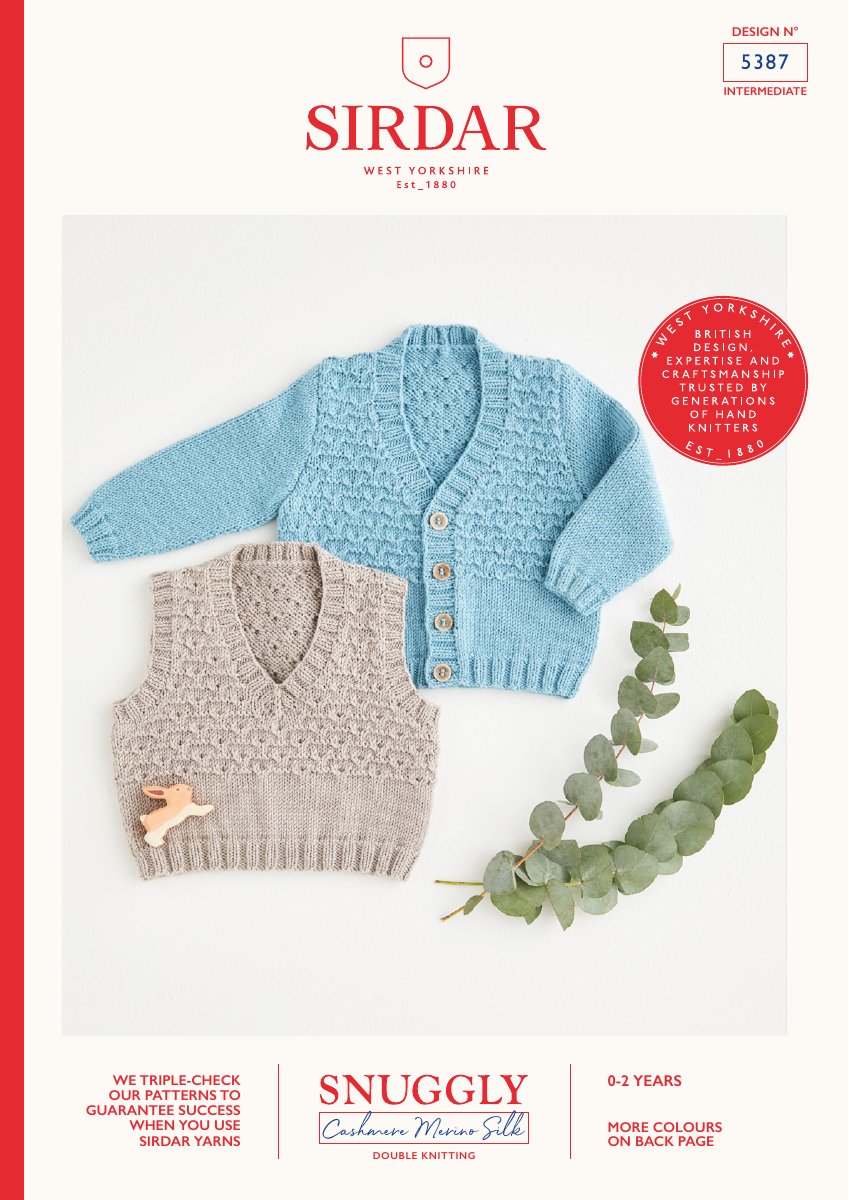 Sirdar 5387 Baby's & Child's Pattern in Snuggly Cashmere Merino Silk DK pattern cover