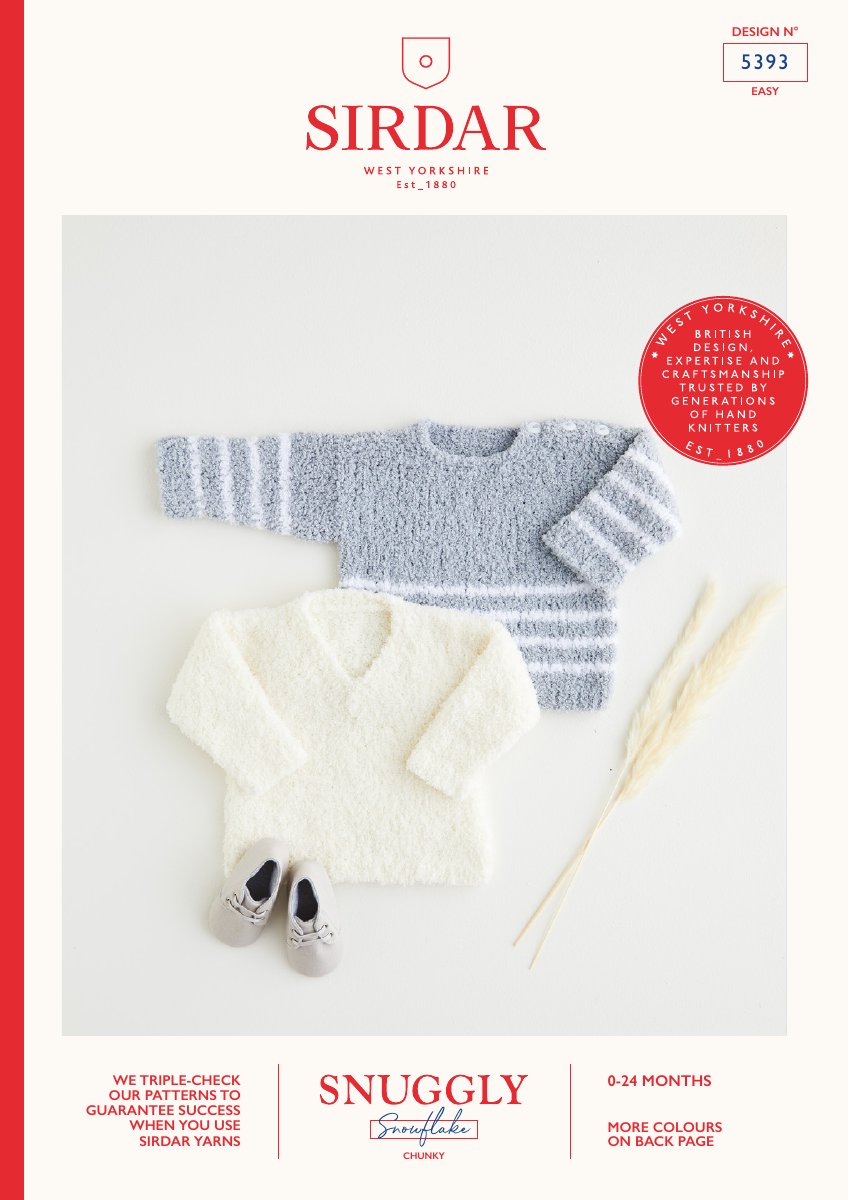 Sirdar 5393 Baby's Wrap in Snuggly Snowflake Chunky pattern cover