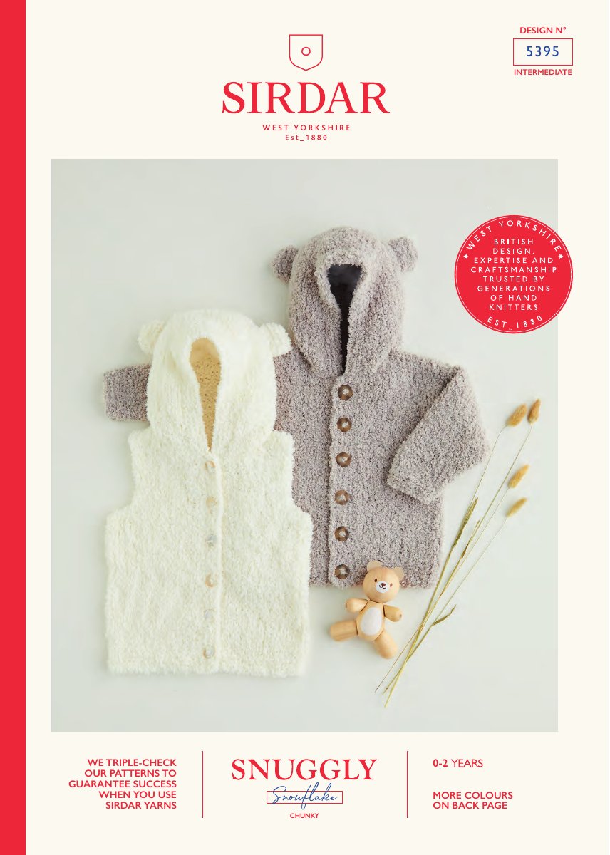 Sirdar 5395 Baby's & Child's Wrap in Snuggly Snowflake Chunky pattern cover