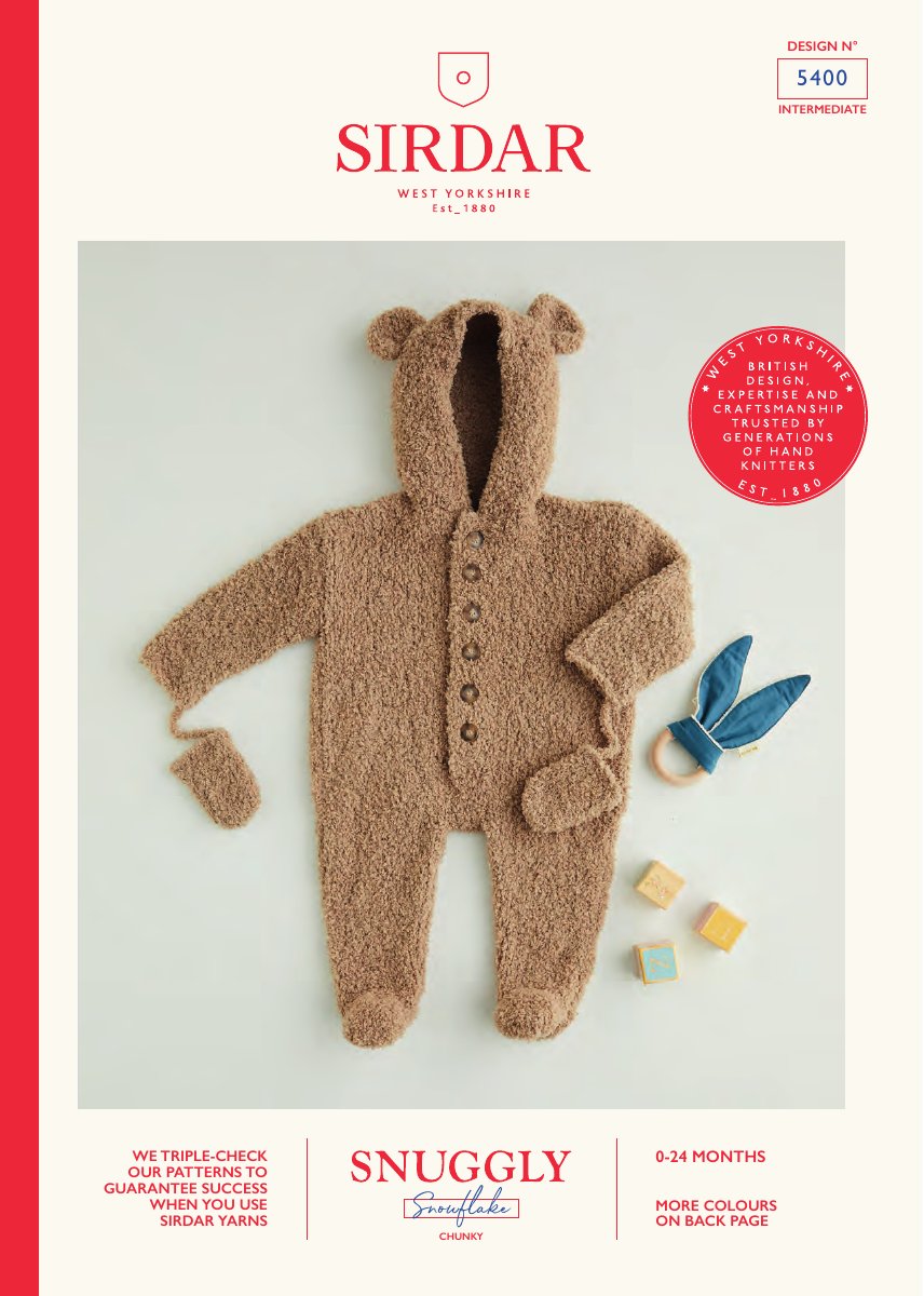 Sirdar 5400 Baby's Wrap in Snuggly Snowflake Chunky pattern cover