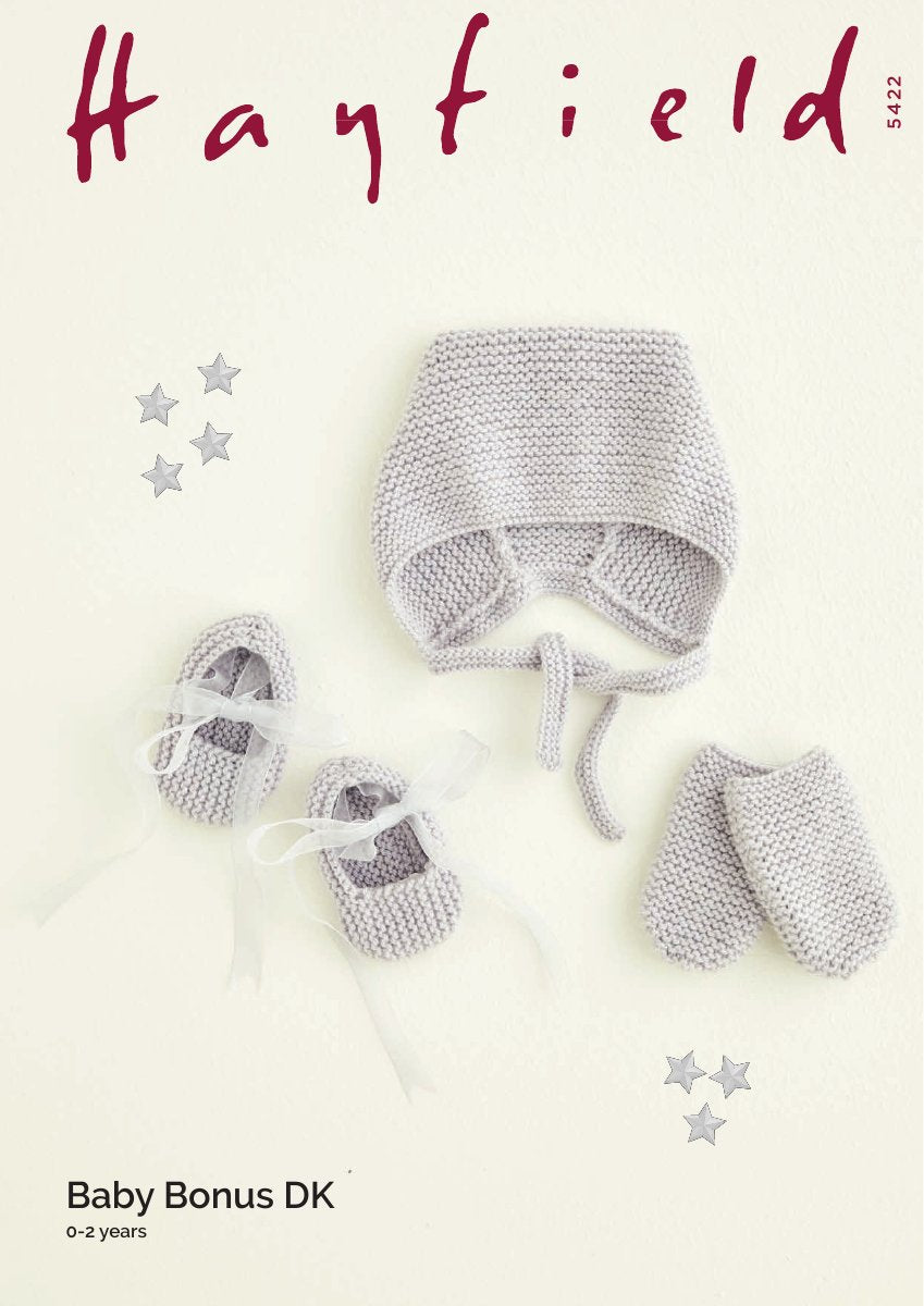 Hayfield 5422 Hat, Shoes and Mittens in Baby Bonus DK pattern cover