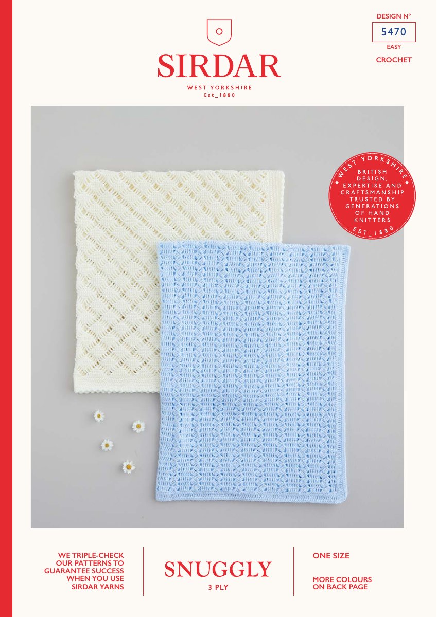 Sirdar 5470 Blanket in Snuggly 3 Ply pattern cover