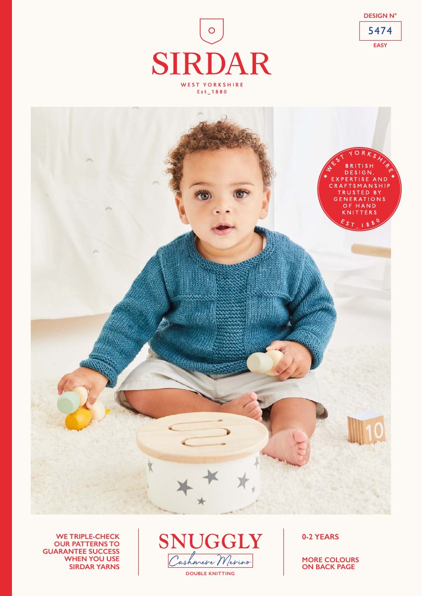 Sirdar 5474 Baby's & Child's Sweater in Snuggly Cashmere Merino DK pattern cover