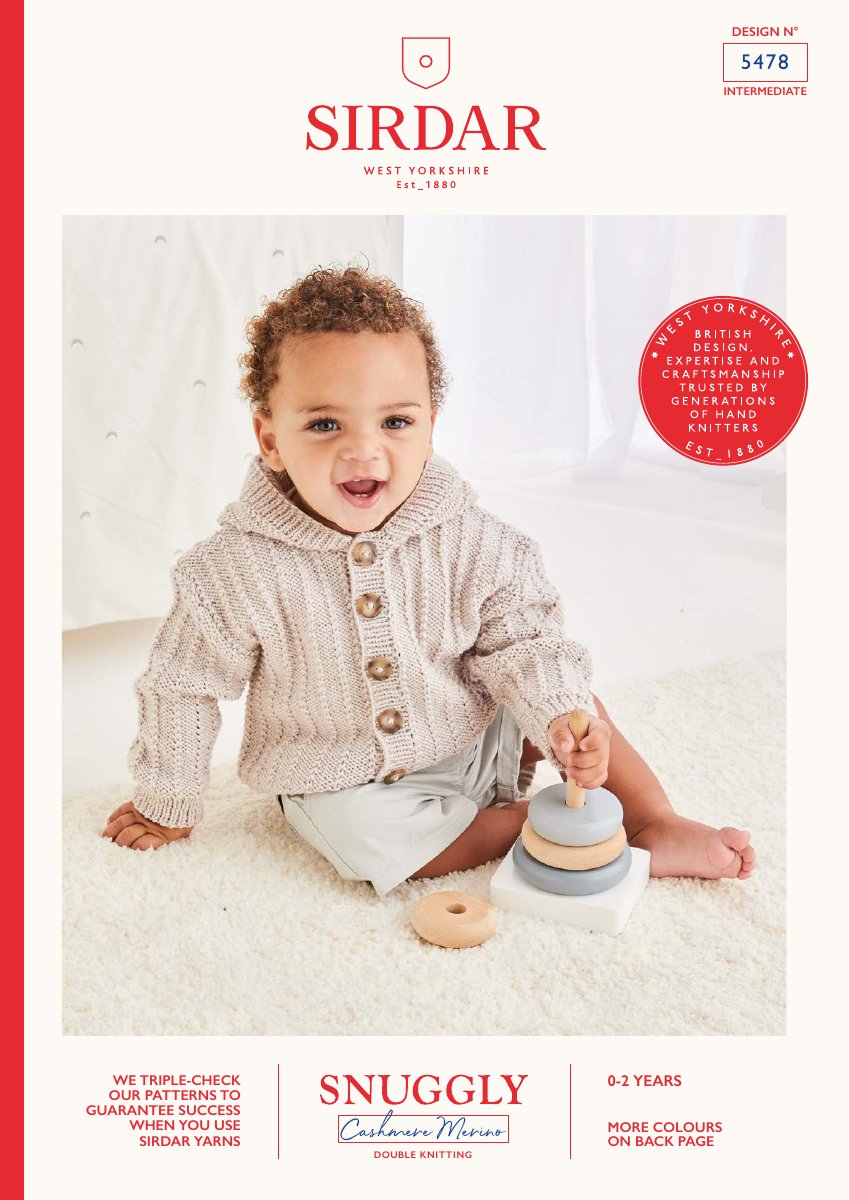 Sirdar 5478 Baby's & Child's Jacket in Snuggly Cashmere Merino DK pattern cover
