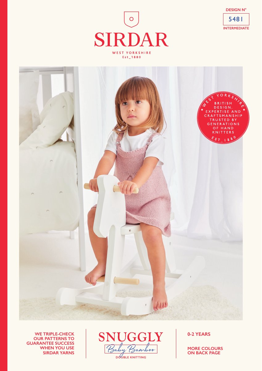 Sirdar 5481 Baby's & Child's Dress in Snuggly Baby Bamboo DK pattern cover