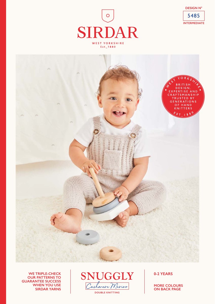 Sirdar 5485 Baby's & Child's Romper in Snuggly Cashmere Merino DK pattern cover