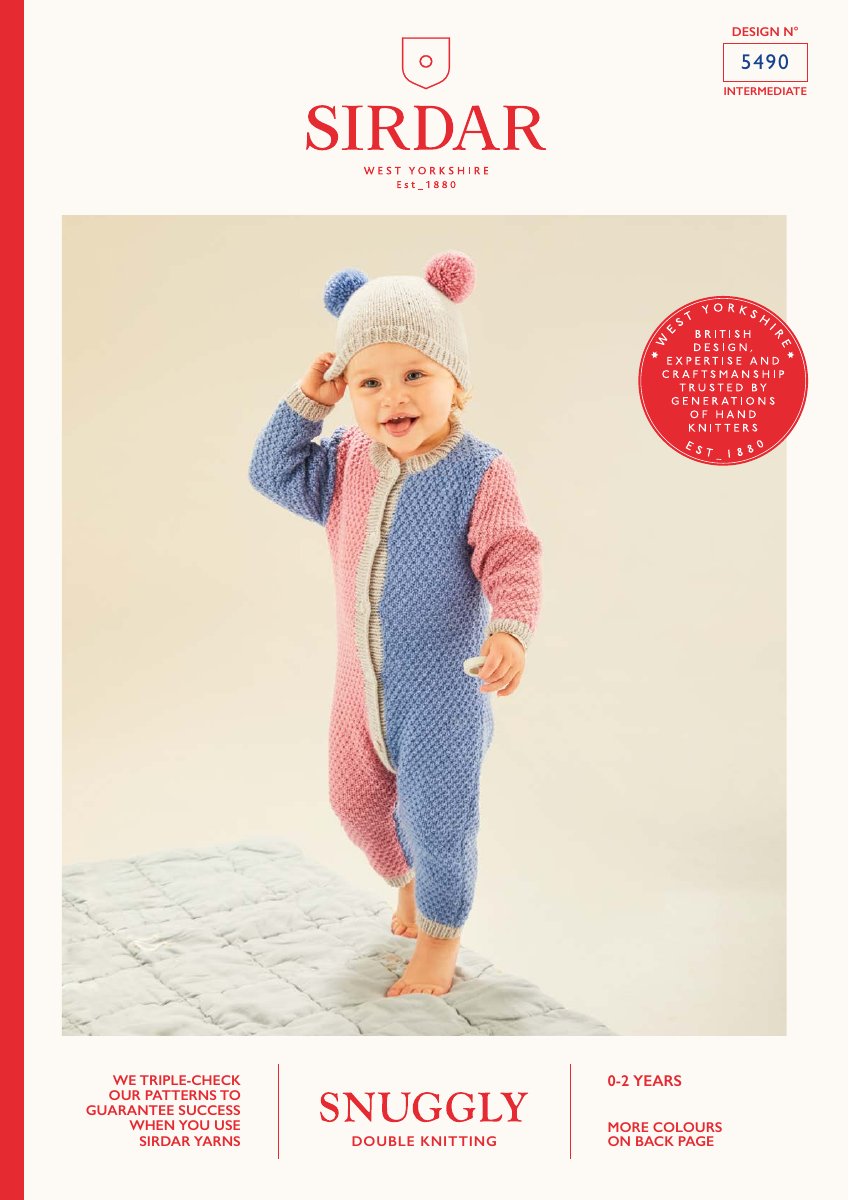 Sirdar 5490 Baby's & Child's Romper in Snuggly DK pattern cover