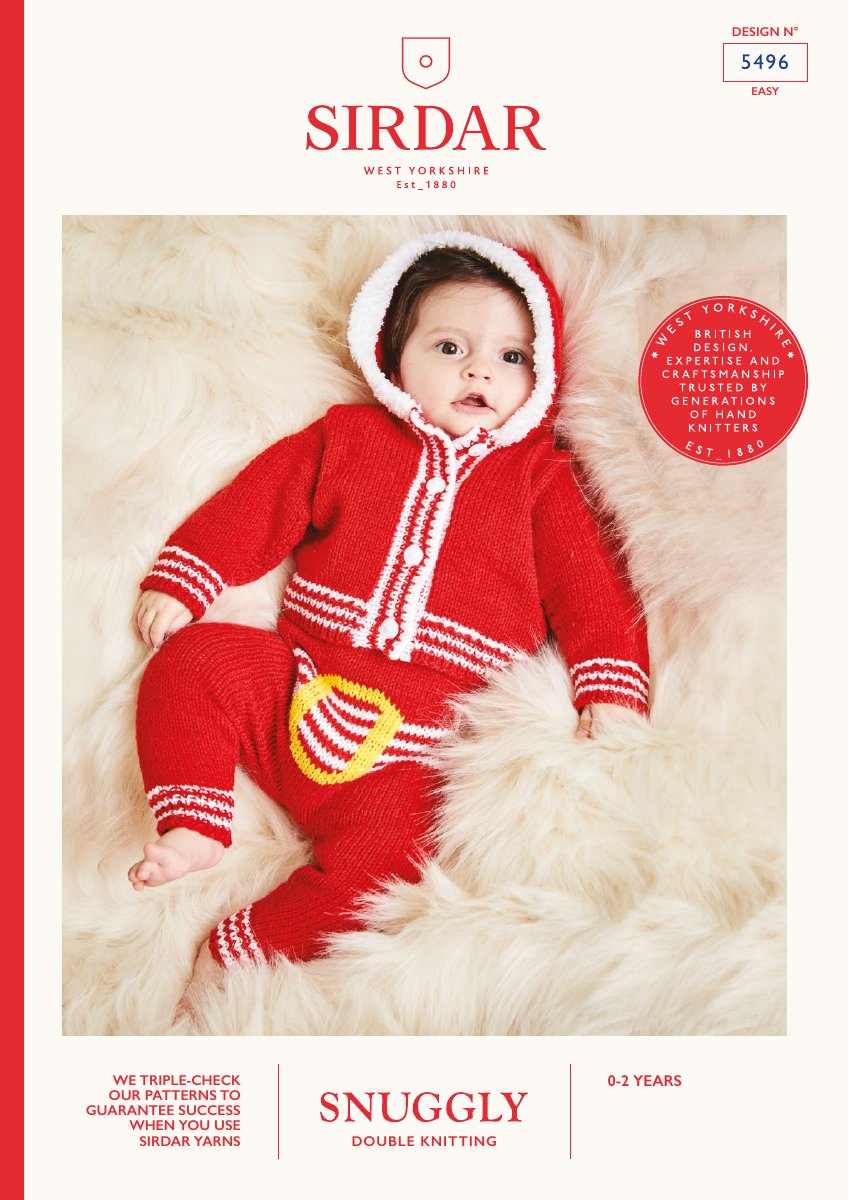 Sirdar 5496 Baby's Sweater in Snuggly DK pattern cover