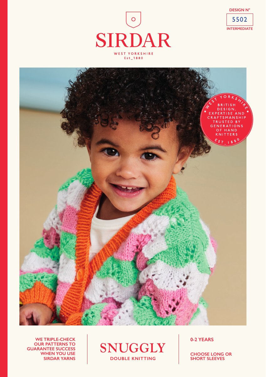 Sirdar 5502 Baby's & Child's Cardigan in Snuggly DK pattern cover