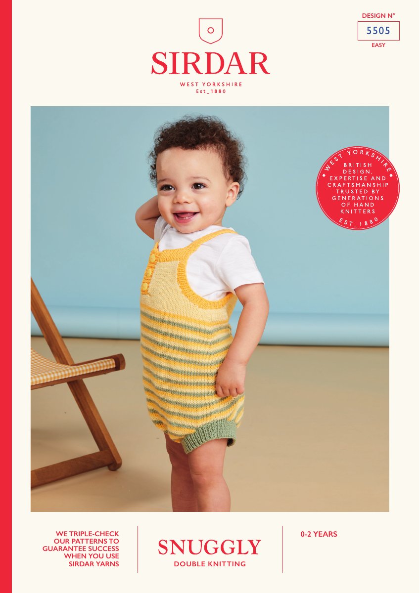 Sirdar 5505 Baby's & Child's Romper in Snuggly DK pattern cover