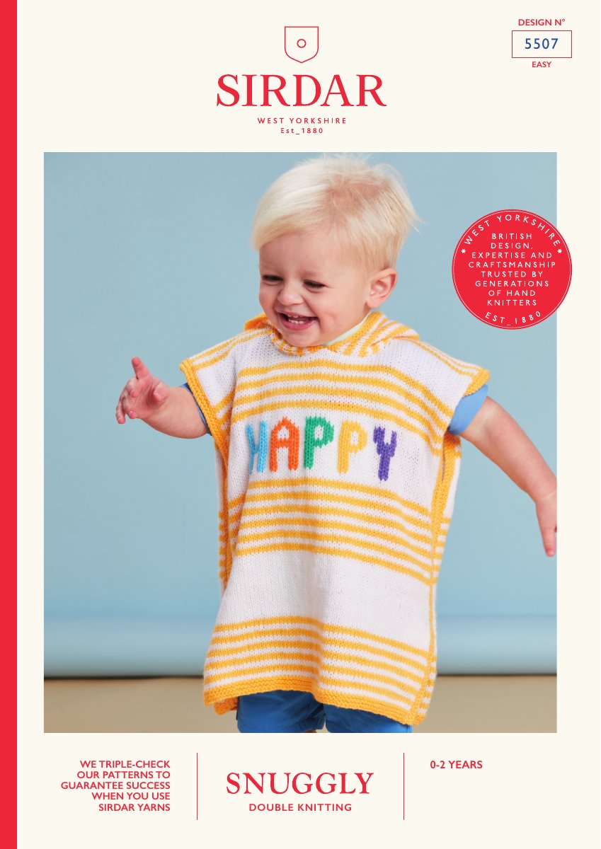 Sirdar 5507 Baby's & Child's Poncho in Snuggly DK pattern cover