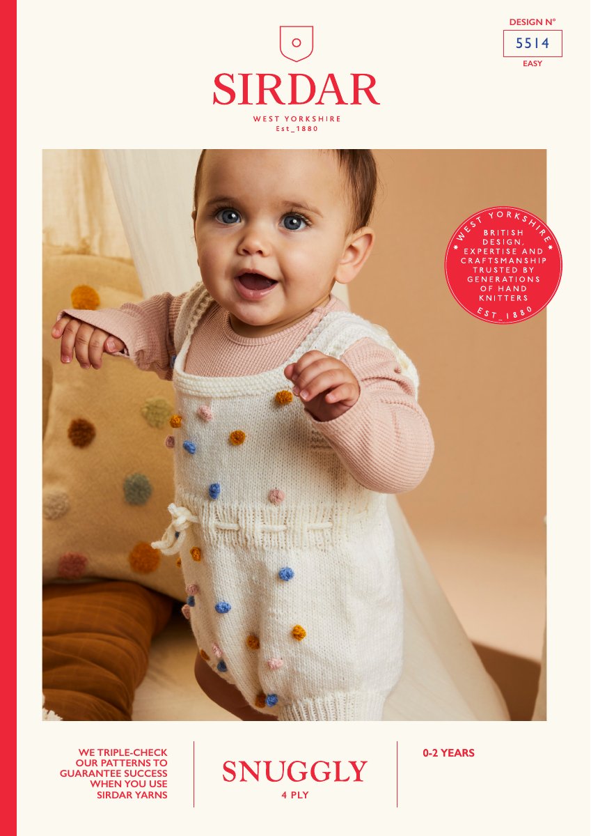 Sirdar 5514 Baby's & Child's Romper in Snuggly 4 Ply pattern cover