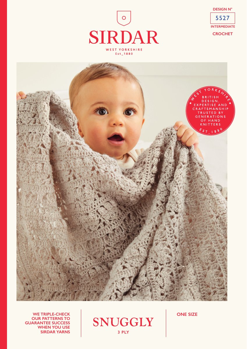 Sirdar 5527 Blanket in Snuggly 3 Ply pattern cover