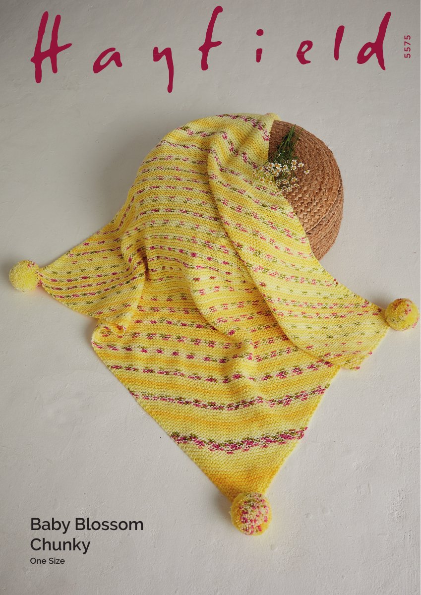 Hayfield 5575 Blanket in Baby Blossom Chunky pattern cover