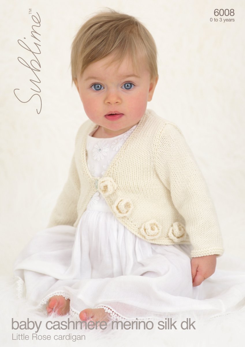 Sublime 6008 Baby's & Child's Cardigan in Baby Cashmere Merino Silk DK pattern cover
