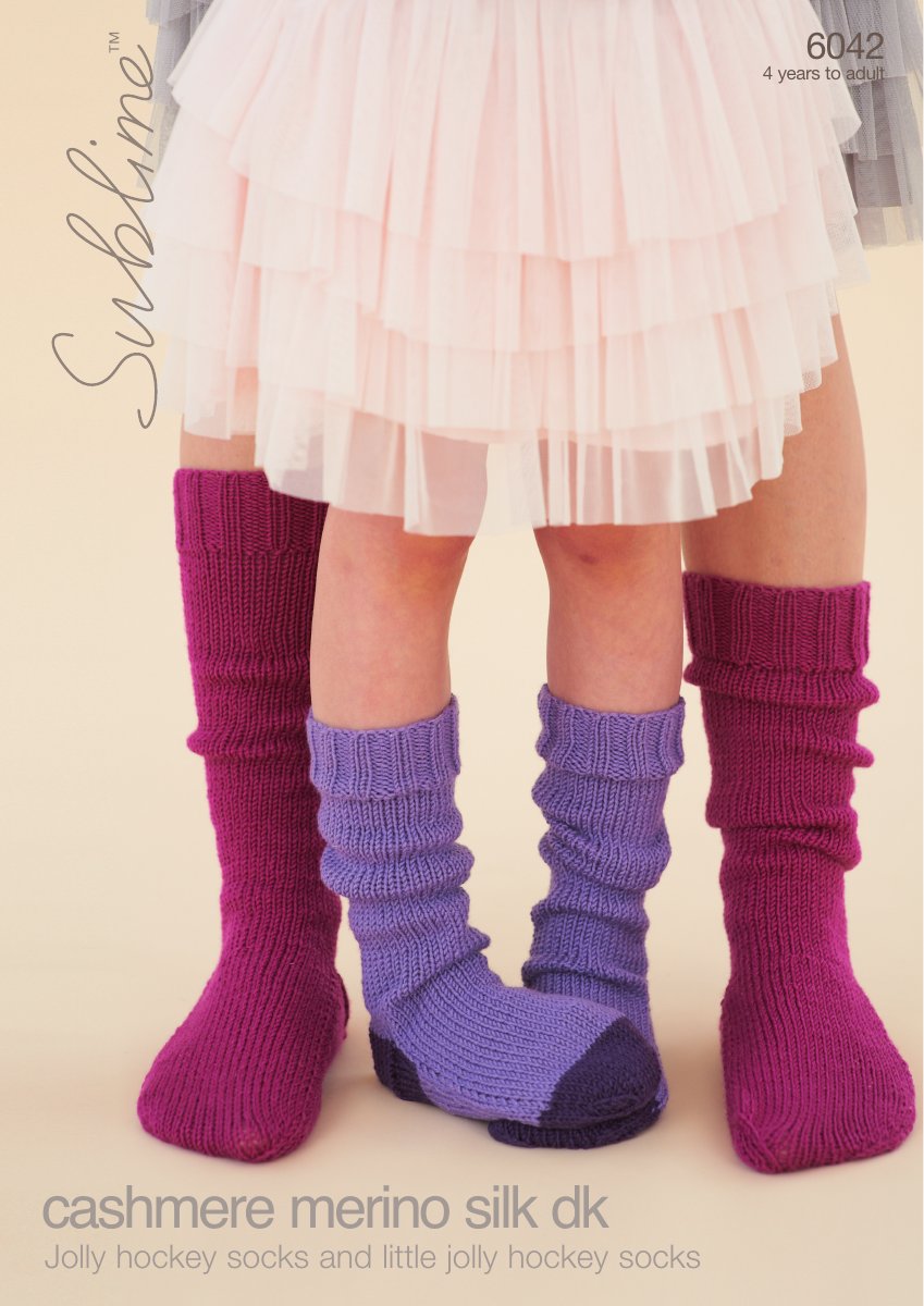 Sublime 6042 Child's Socks in Baby Cashmere Merino Silk DK pattern cover