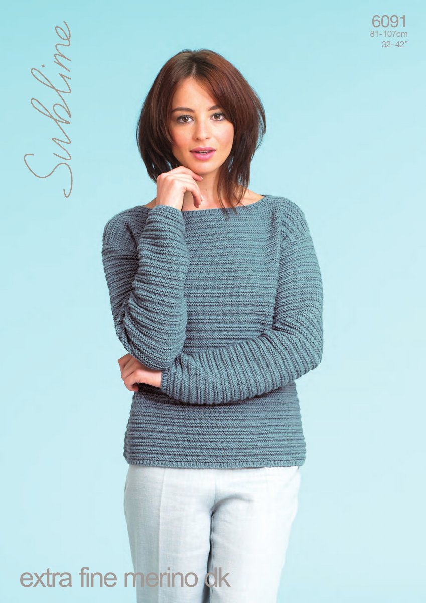 Sublime 6091 Sweater in Extra Fine Merino DK pattern cover