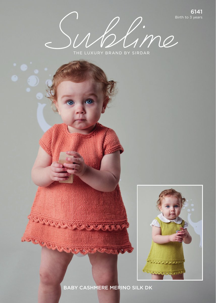 Sublime 6141 Baby's & Child's Dress in Baby Cashmere Merino Silk DK pattern cover
