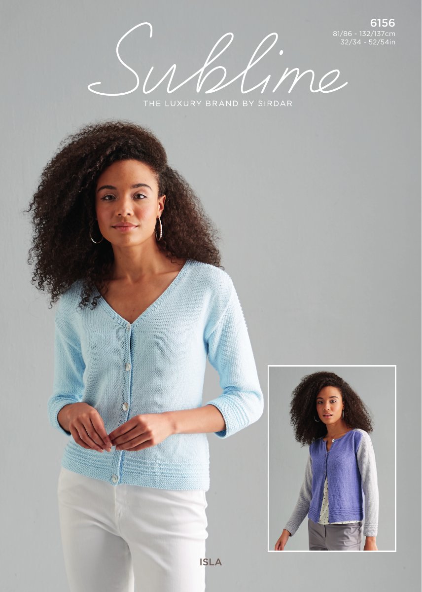 Sublime 6156 Women's Cardigan in Isla DK pattern cover