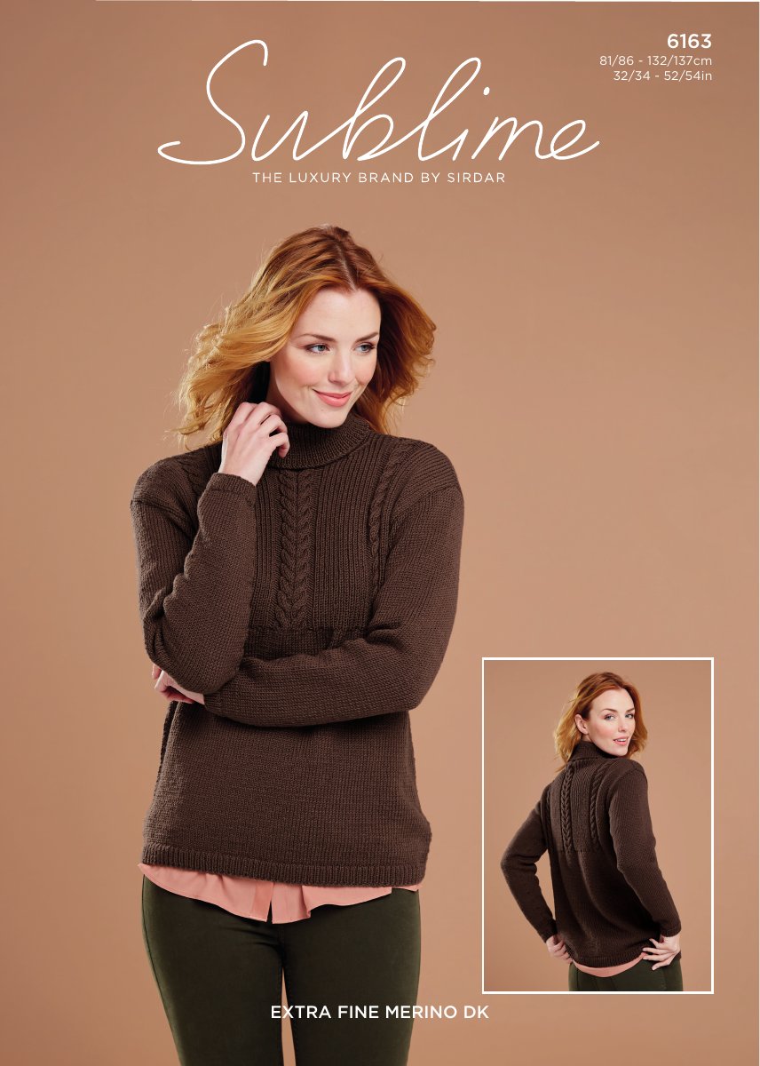 Sublime 6163 Sweater in Extra Fine Merino DK pattern cover