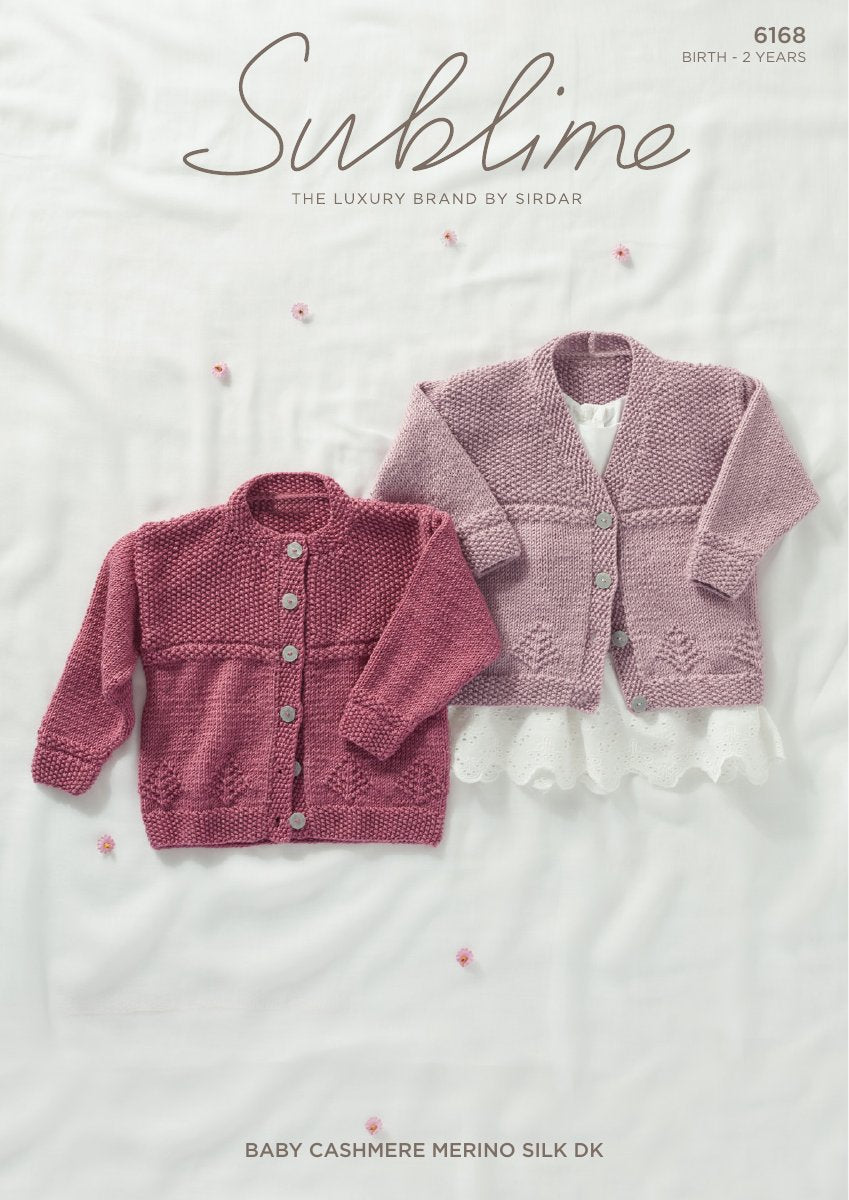 Sublime 6168 Baby's & Child's Cardigan in Baby Cashmere Merino Silk DK pattern cover