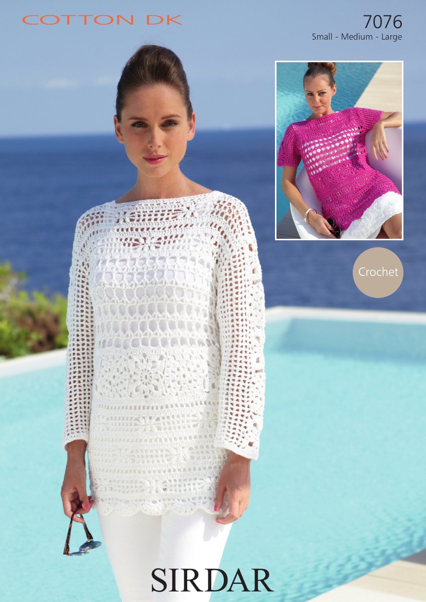 Sirdar 7076 Tunic in Cotton DK pattern cover