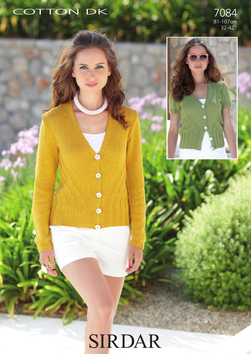Sirdar 7084 Women's Cardigan in Cotton DK pattern cover