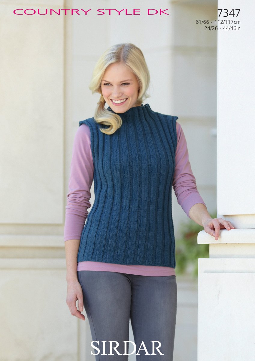 Sirdar 7347 Sweater and Sleevless Top in Country Style DK pattern cover