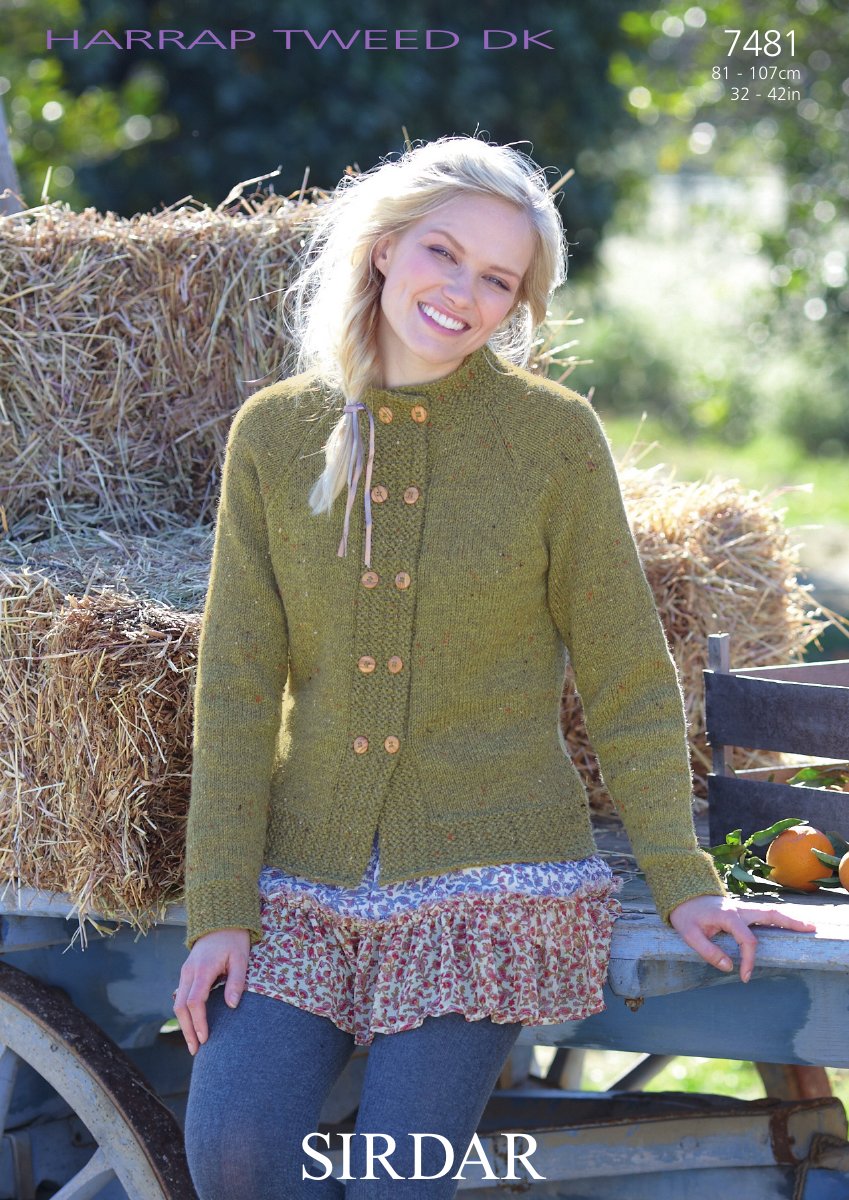 Sirdar 7481 Jacket in Harrap Tweed DK pattern cover