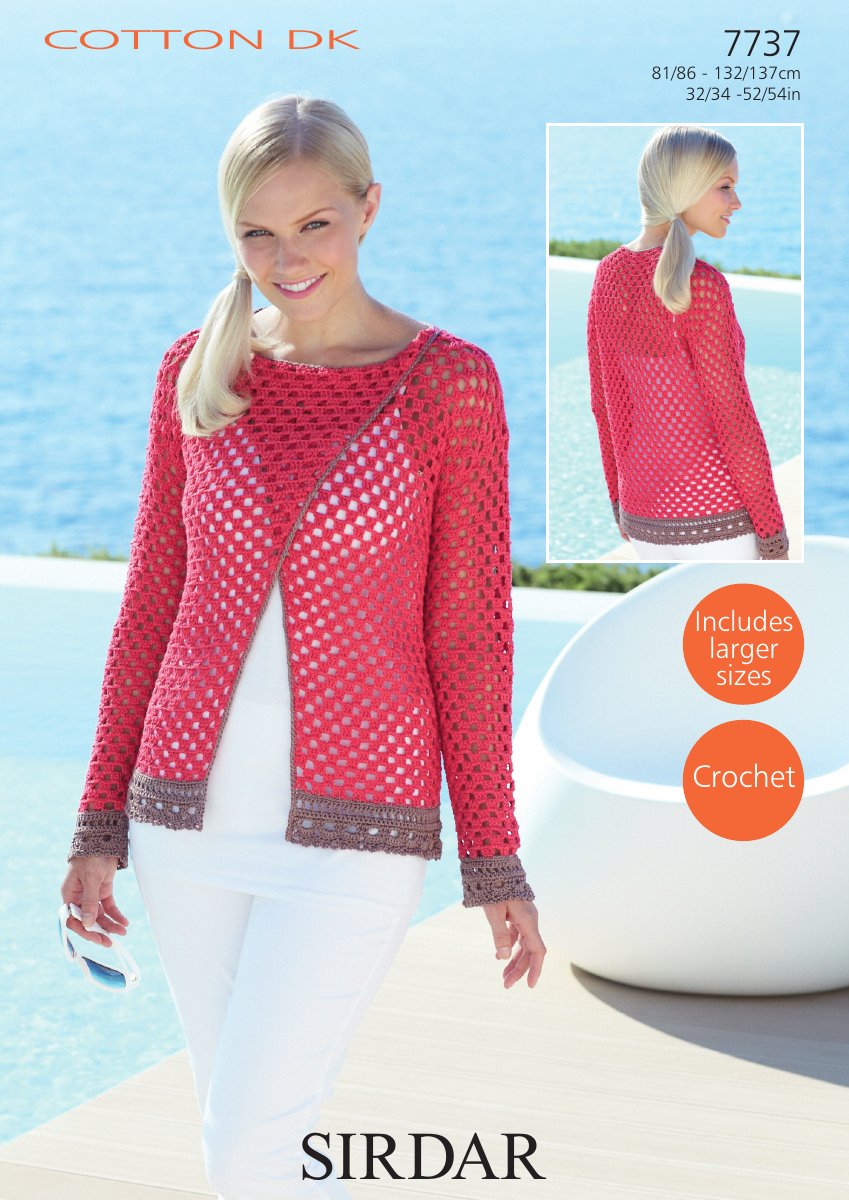 Sirdar 7737 Top in Cotton DK pattern cover