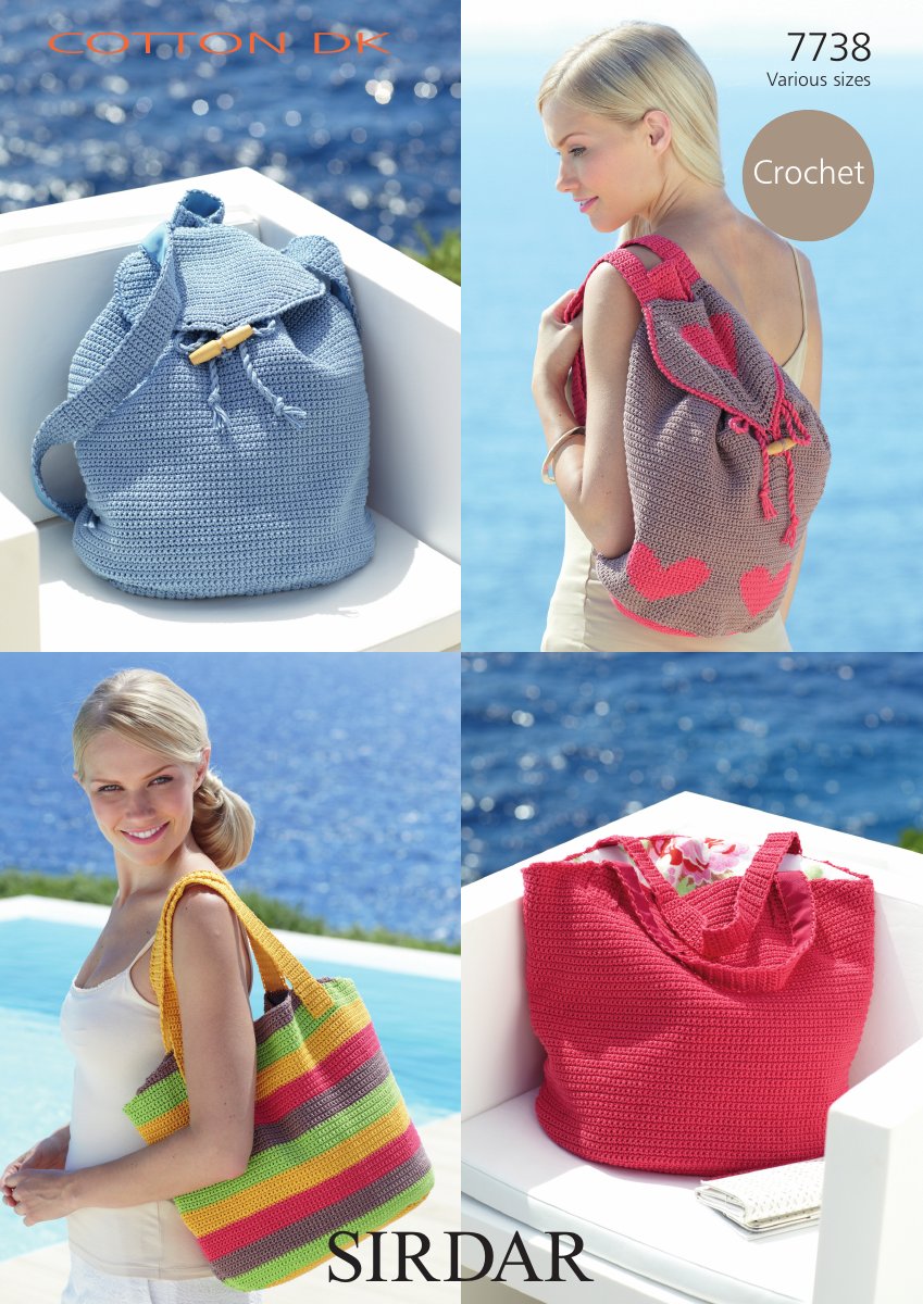 Sirdar 7738 Bags in Cotton DK pattern cover