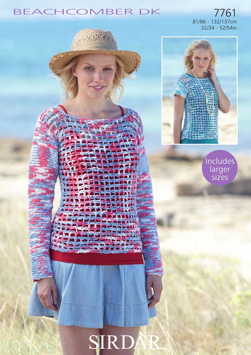 Sirdar 7761 Tops in Beachcomber DK pattern cover
