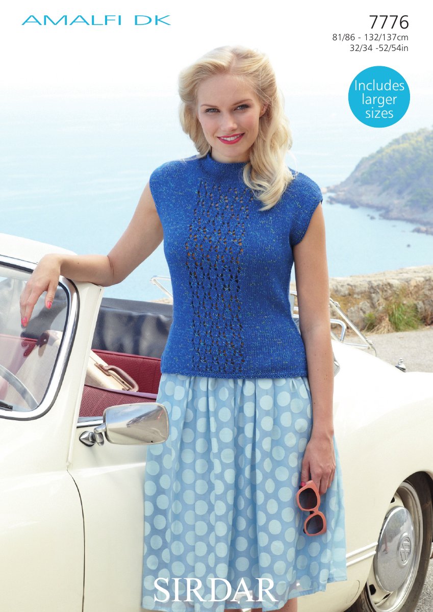 Sirdar 7776 Top in Amalfi DK pattern cover