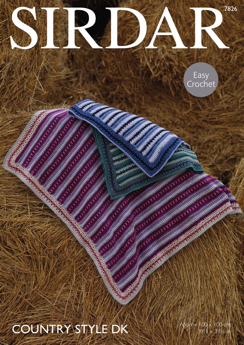 Sirdar 7826 Blankets in Country Style DK pattern cover