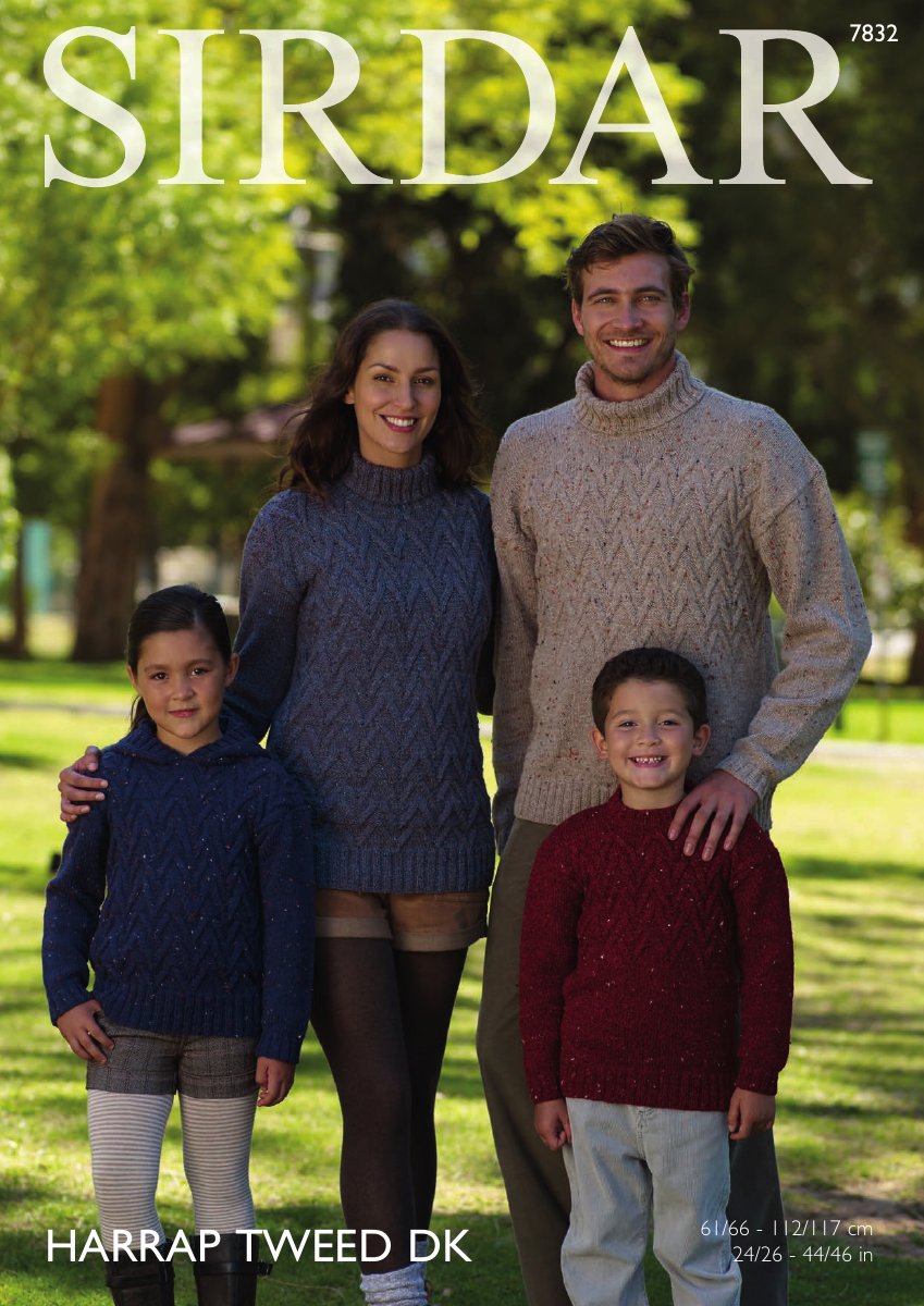 Sirdar 7832 Sweaters in Harrap Tweed DK pattern cover