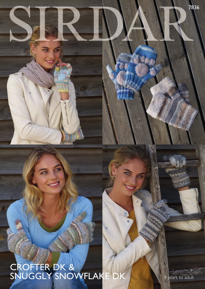 Sirdar 7836 Gloves & Mittens in Crofter DK pattern cover