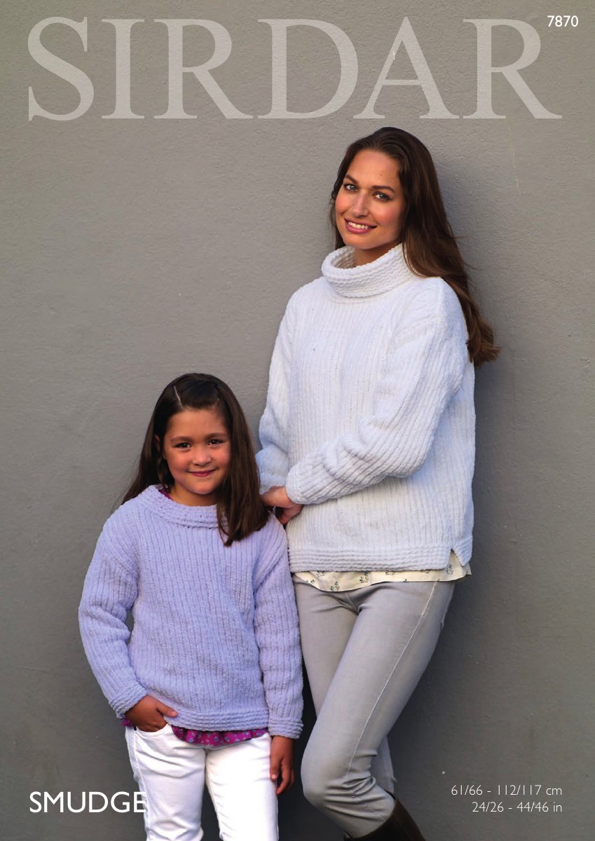 Sirdar 7870 Sweaters in Smudge pattern cover